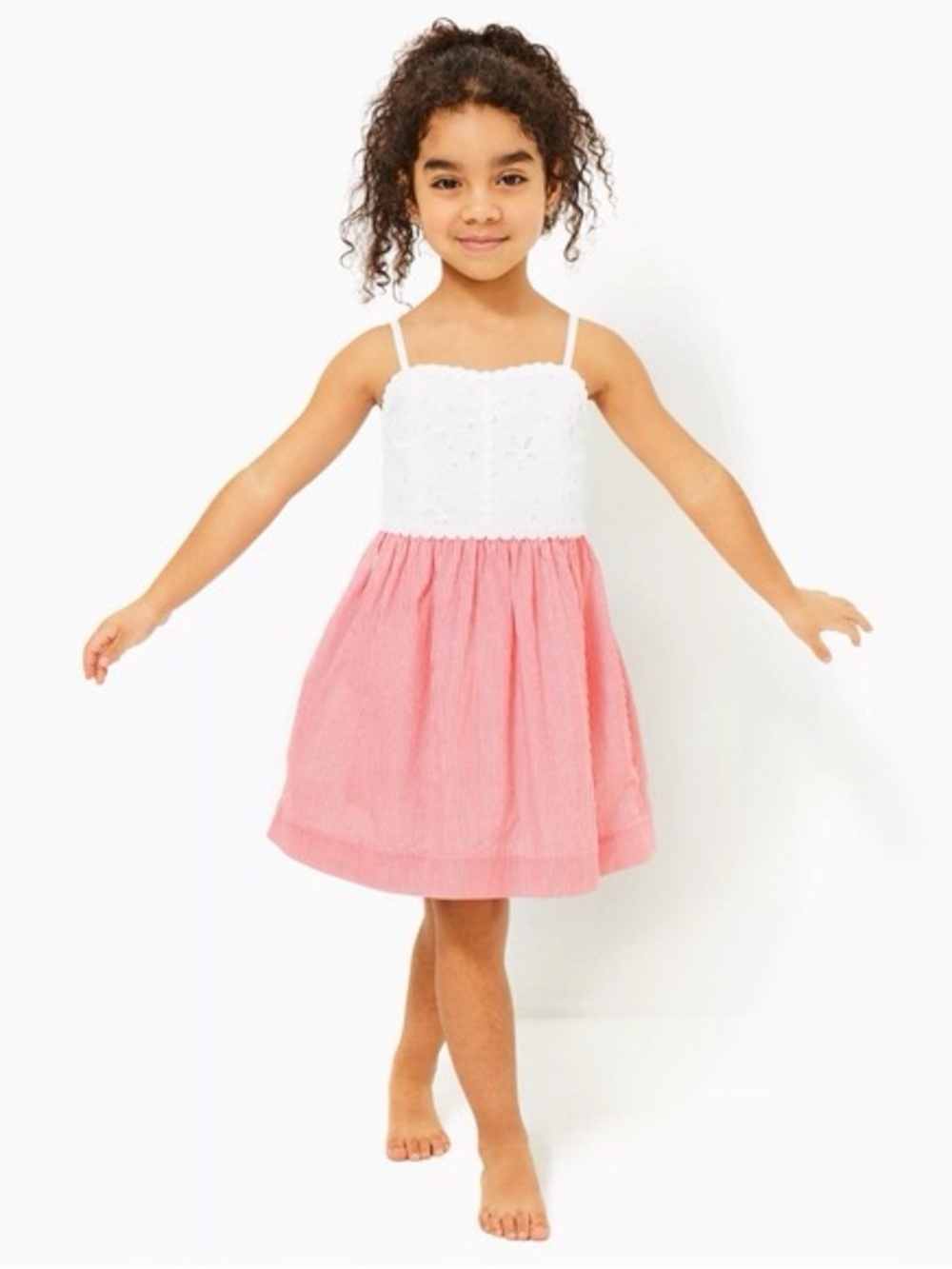 Lily Pullitzer Mini Haylan Dress Mizner Red Seaside Stripe Girls size 12
